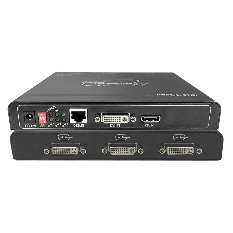 
1x3 splicing TV Wall video wall processor 3 DVI output splitter DVI wall processor Horizon Extender point to point 