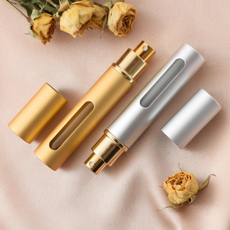 5ml 10ml Mini Colorful Aluminum Metal Atomize Travel Portable Spray Perfume Bottle Glass Spray Bottle With Window