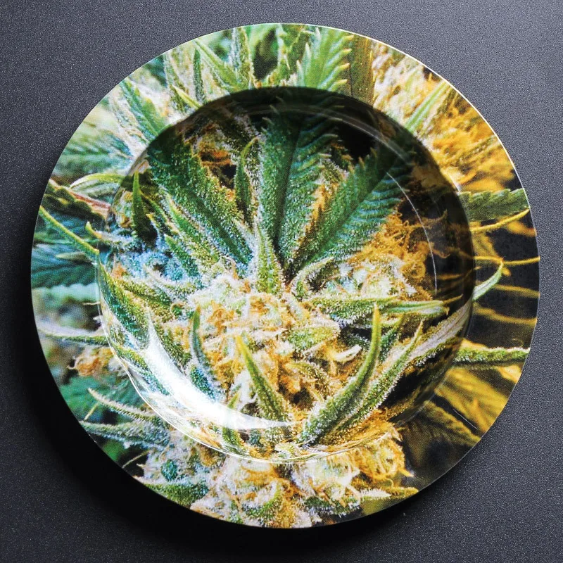 
Hot selling 138mm mini round tobacco ashtray weed herb rolling tray 