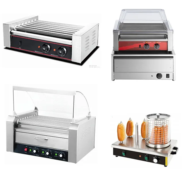 Commercial electric bread steam warmer sausage roller hot dog machine with bun warmer