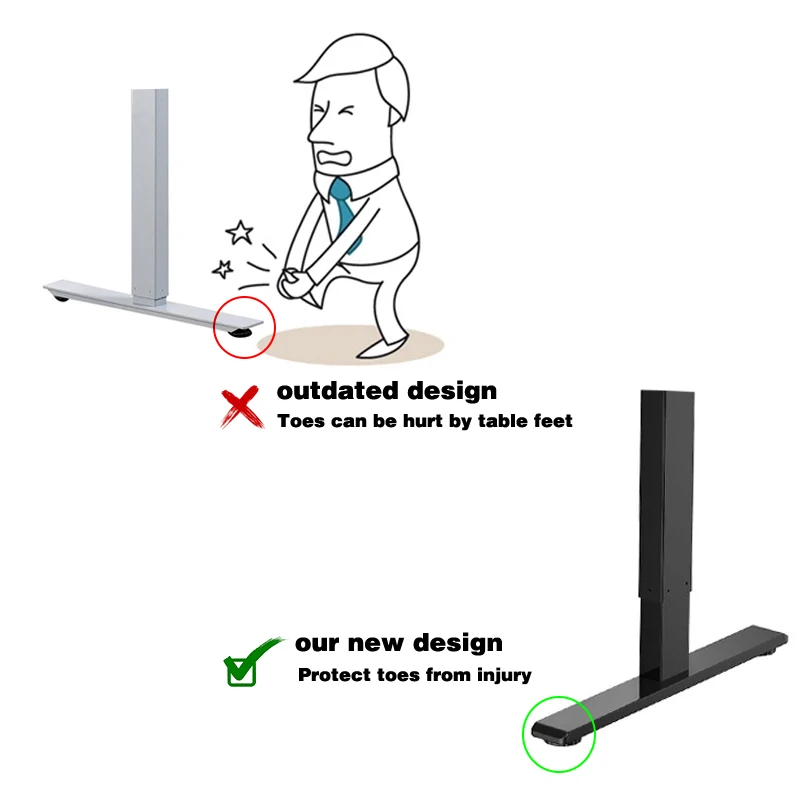 New Design Electric Office Use Single Motor Adjustable Height Standing Desk Frame