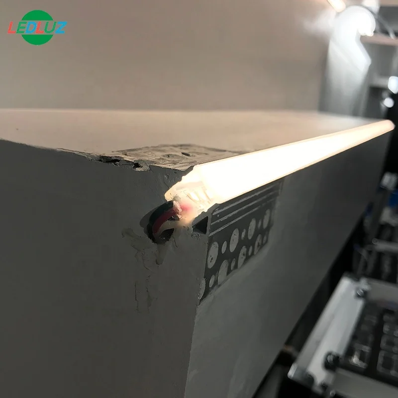 
ALP070-R 12.5mm External Corner Trimless Drywall Plaster In LED Aluminum Profile 