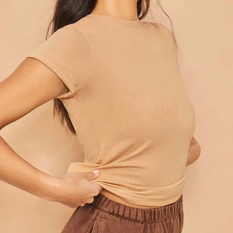 Brand New Fitted Top Short Sleeve T-Shirt Women T Shirt Blank