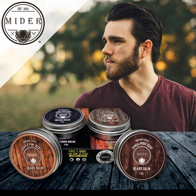 Wholesale Private Label Different Smell Natural 10Z Bottle Bulk Shaving Beard Care Beard Balm For Men
