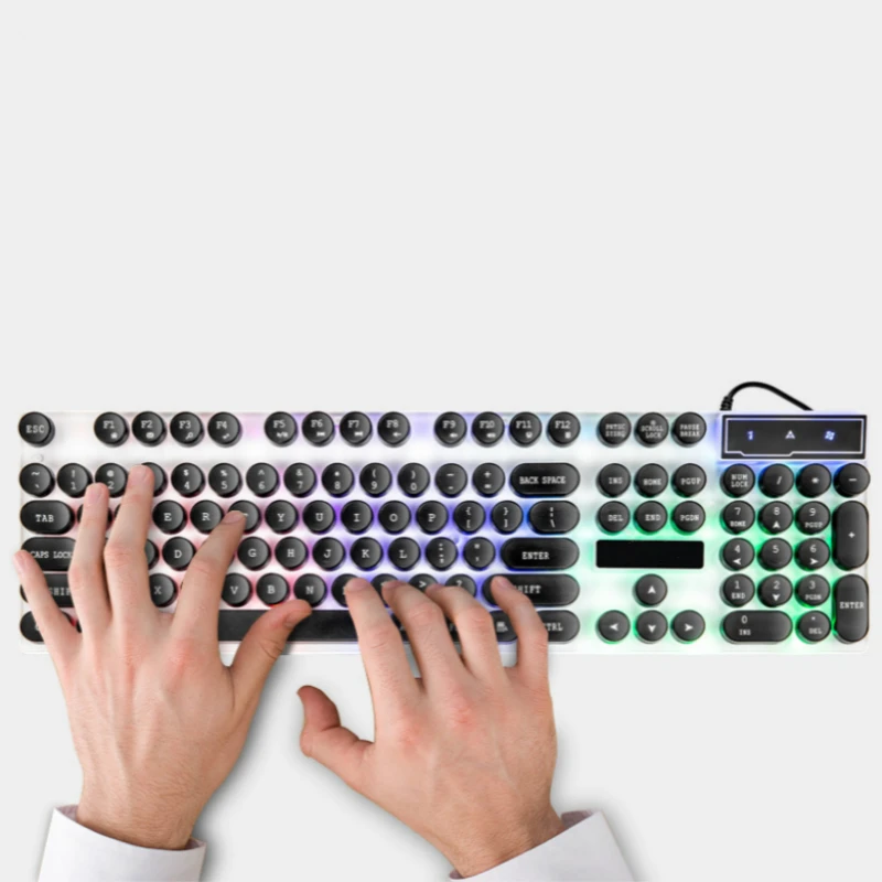 
New Mechanical Feel Cyberpunk Backlight Gaming Keyboard, Hotswap Keyboard For Sale 