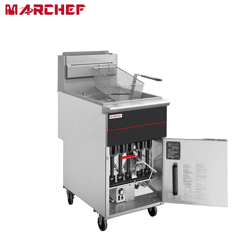 High end American restaurant heavy duty Free standing 42l industrial stainless steel chicken donut churros gas deep fryer