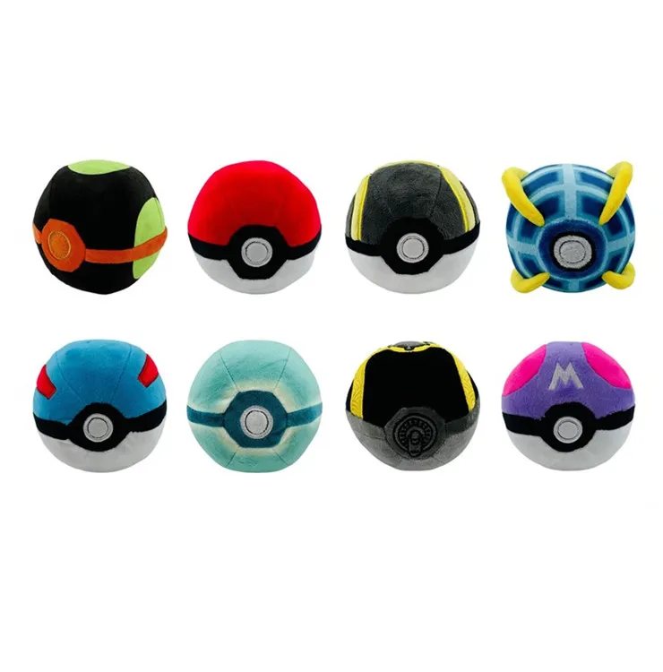 2024 New product 5 inches Stuffed Pokeball Plush toys Pocket Monster Anime pokemones plush for kids