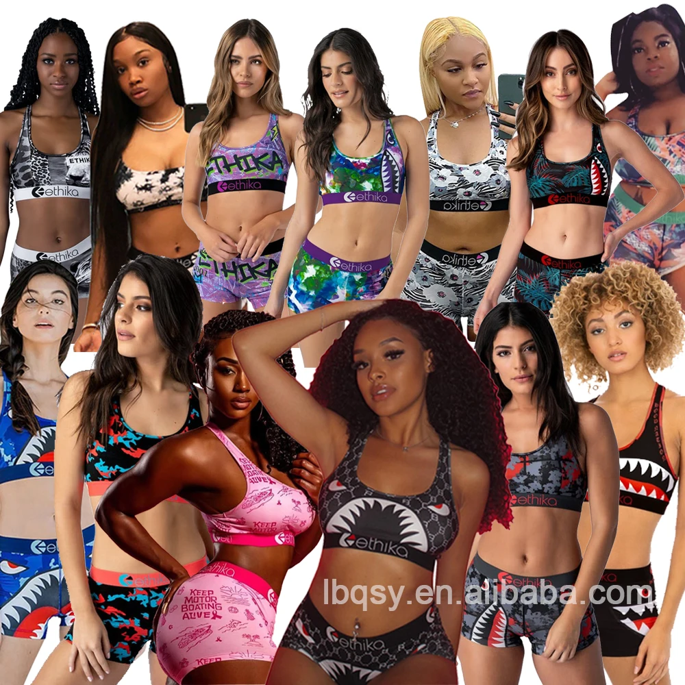  Сексуальная Женская одежда ETHIKA из двух предметов спортивные комплекты Эластичные Обтягивающие для плавания и шорты женский комплект одежды