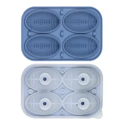 Manjia DIY Reusable Silicone Soccer Basketball Rugby Ice Trays Jello Bath Bomb Lotion Bar Handmade Soap Plaster Polymer Clay