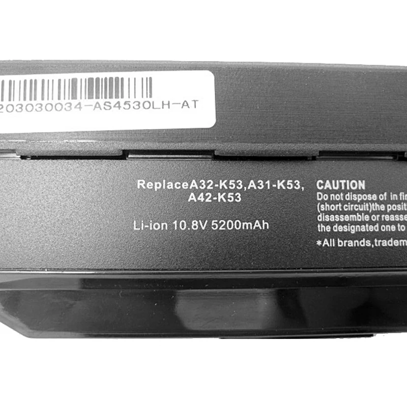 Laptop Replacement Battery for Asus A32-K53 A41-K53 for ASUS K53 K53E X54C X53S
