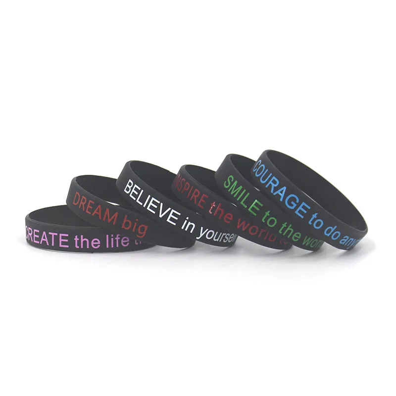 Wholesale Souvenir Soft Rubber Bands Imprinted  Waterproof  Silicone Wristband Professional Manufacturer  For Fashion