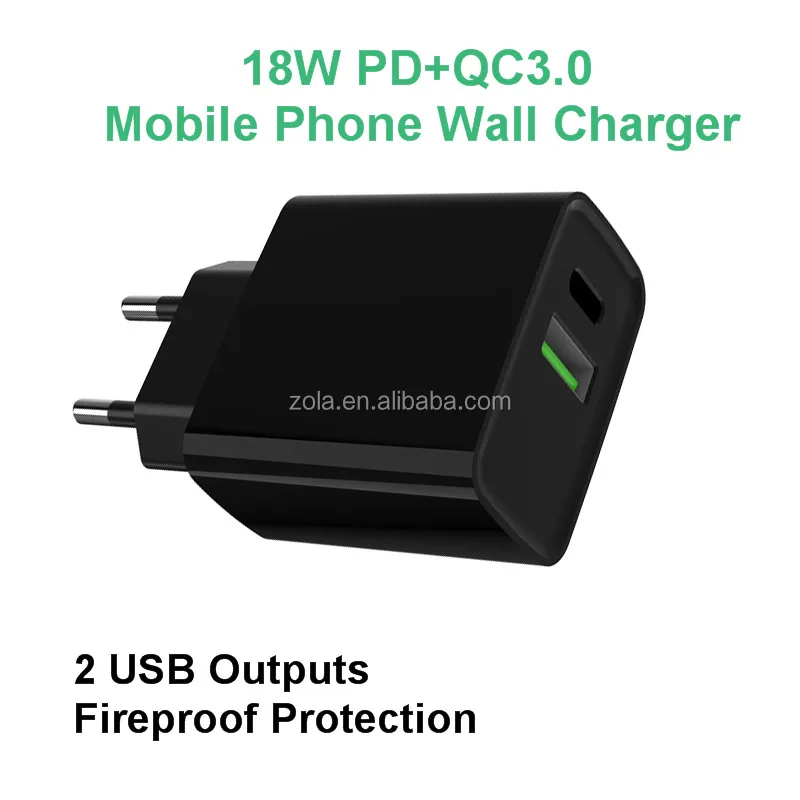
2020 QC3.0 pd wall Charger with Type C USB Port for ipone free shipping 