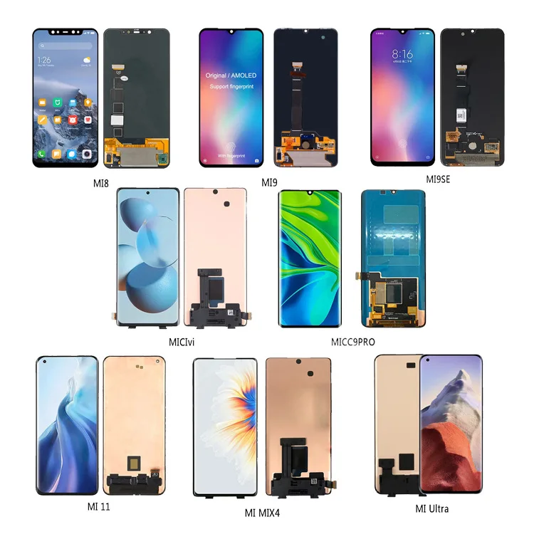 Wholesale Mobile phone LCD screen for xiaomi mi a3 11 t 8se 10t pro mi11 mi3 mi 10t 9t 11t cc9 lcd display for xiaomi mi 5 9 se