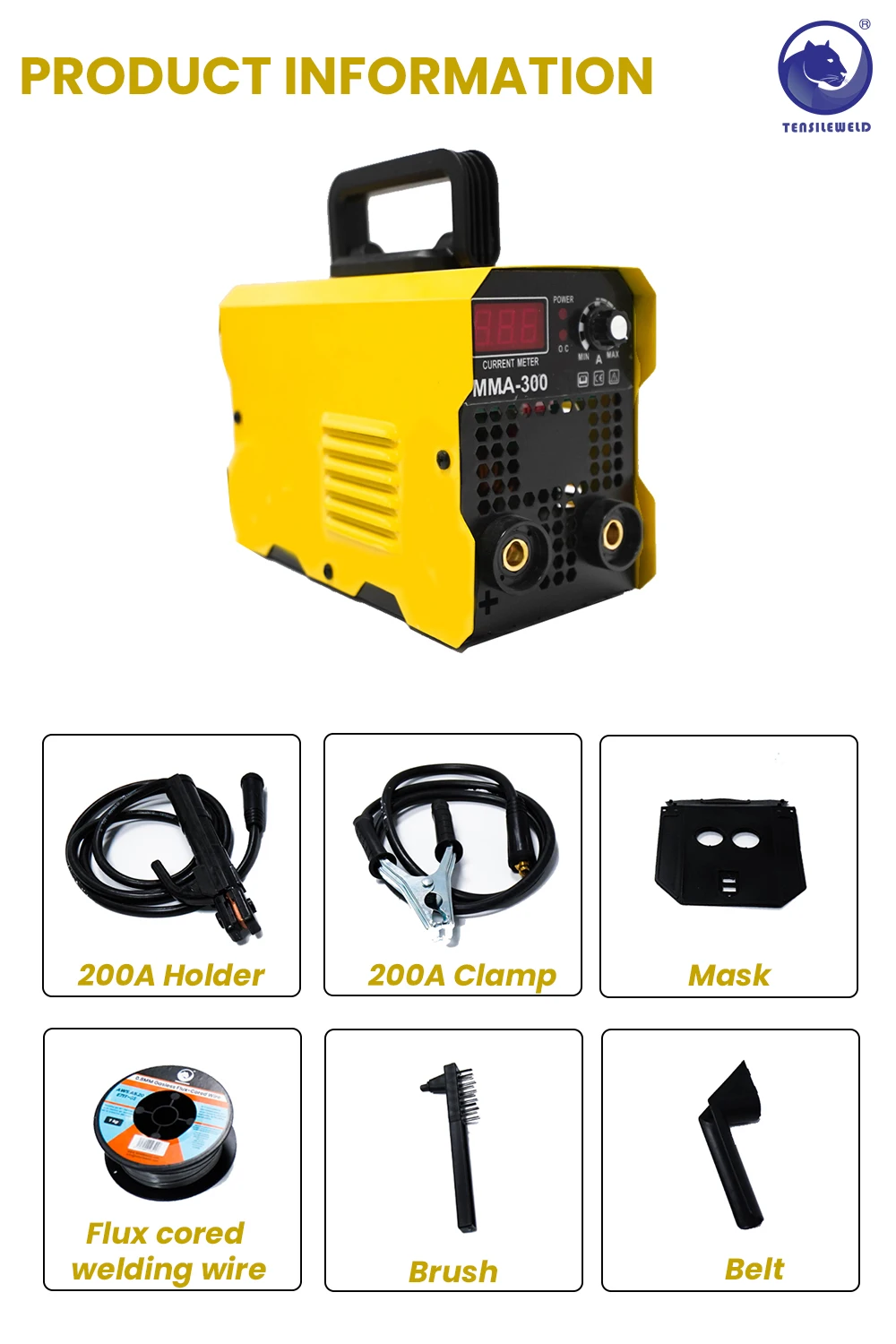 ZX7-300D generator support DC inverter DOUBLE PULSE MMA ARC inverter welder