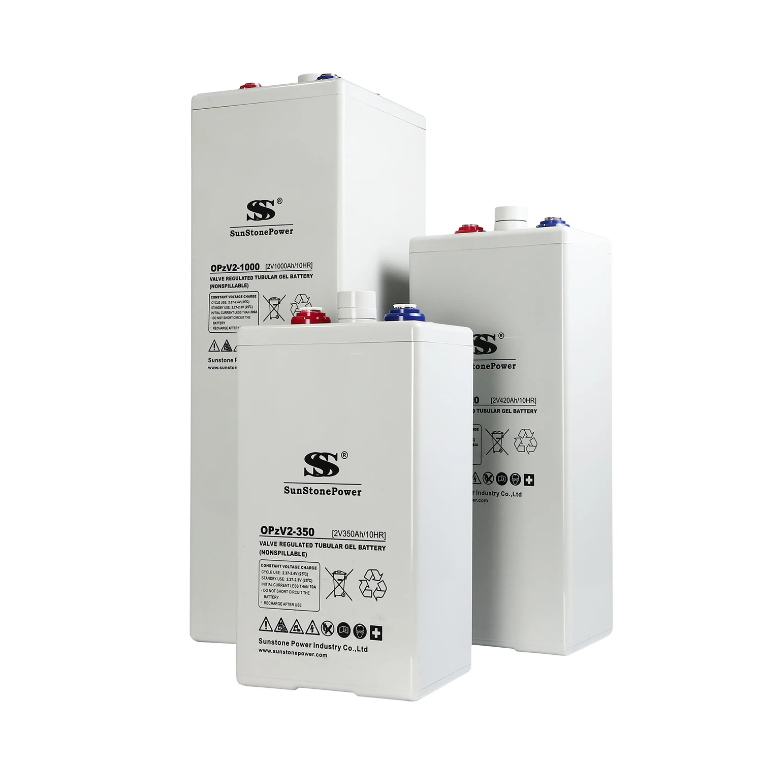 Off Grid Home Solar Energy Battery 2v 350ah Deep Cycle OPZV Tubular Gel Battery