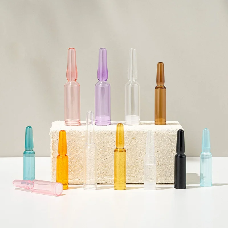 Hot Sale Sealing Type Easy Open End Ampoule Bottle 1.5/2/3/5ml Plastic Colorful Skin Care Essence Ampule Small Trial Set Bottles