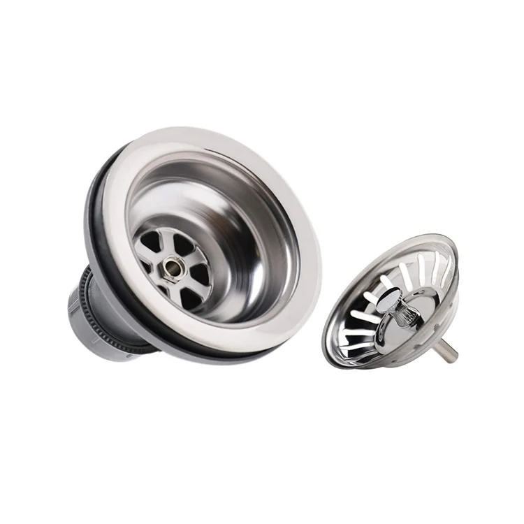 3-1/2 Inch Kitchen Sink Drain Assembly with Strainer stainless steel sink filter