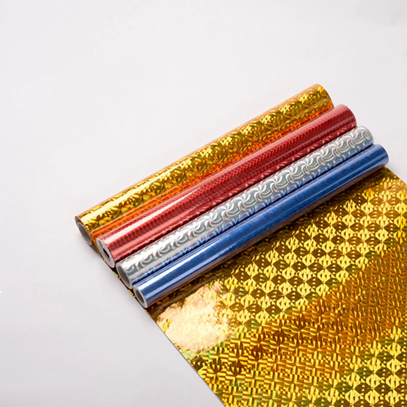 Laser Contact Paper Holographic Color Self Adhesive Film PVC Sticker Paper Roll