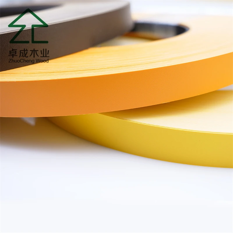 High gloss MDF PVC edge banding customized color plastic strips for furniture