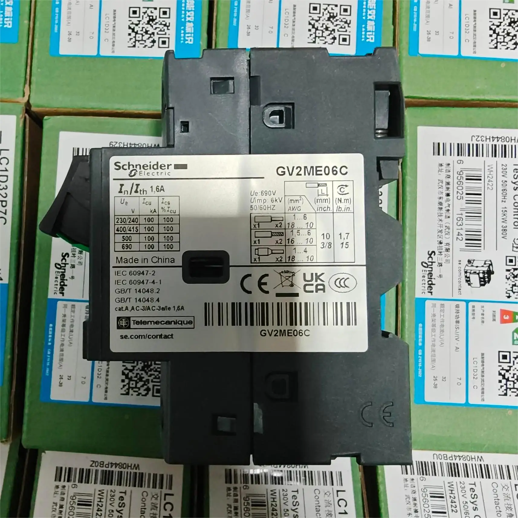 100% Original and New Motor protector motor circuit breaker GV2ME10C GV2ME10 circuit breaker for Schneiders