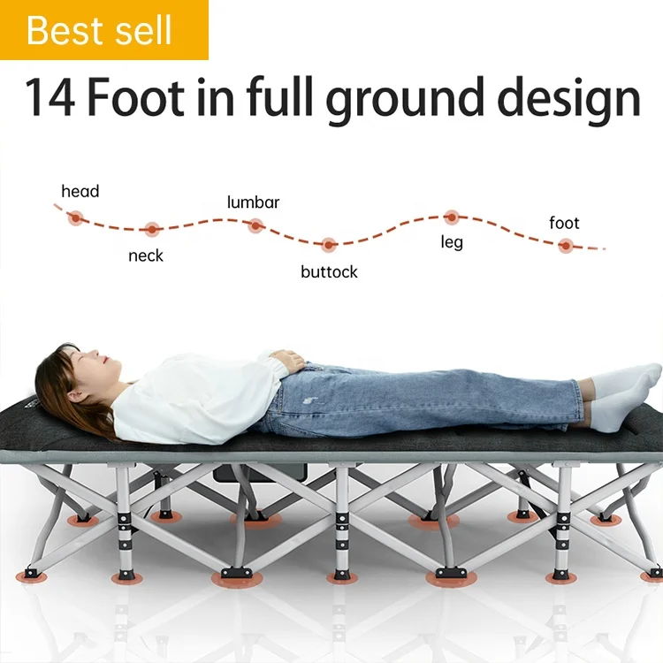 Niceway Adults Portable Folding Camping Bed Cot Sleeping Hiking Guest Travel