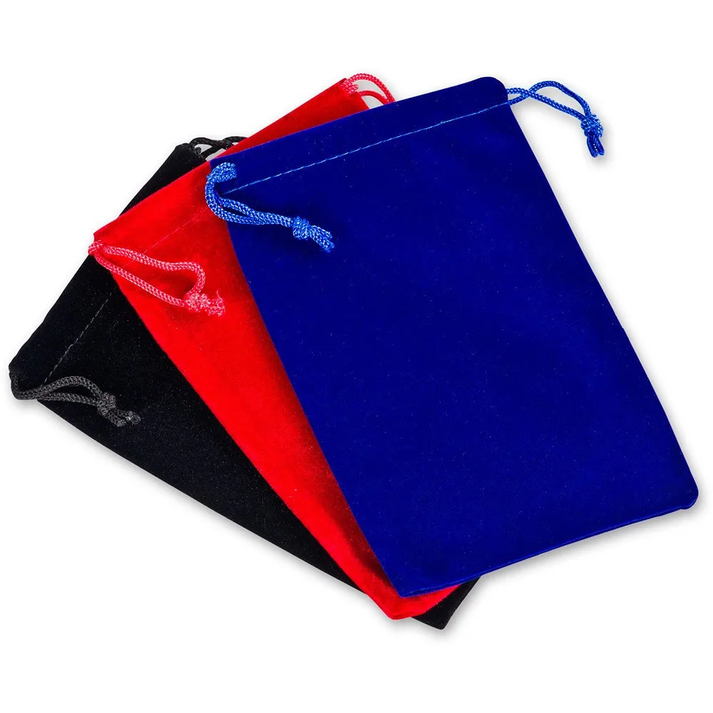 
Custom logo velvet pouch dust bag metal crafts stocked string bag 