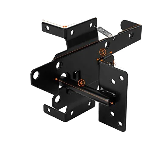 Modern Stainless Steel Wood Fence Post Latch Black Vinyl Gate Latch with Zinc Plastic Safety Door Accessory for Fencing Trellis