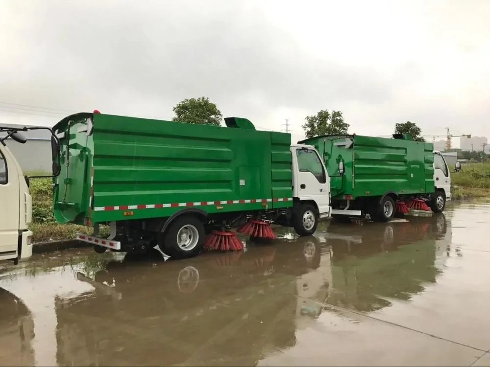 isuzu 130hp Street Cleaner Truck  5m3 Vacuum Road Sweeper Vehicle for sale