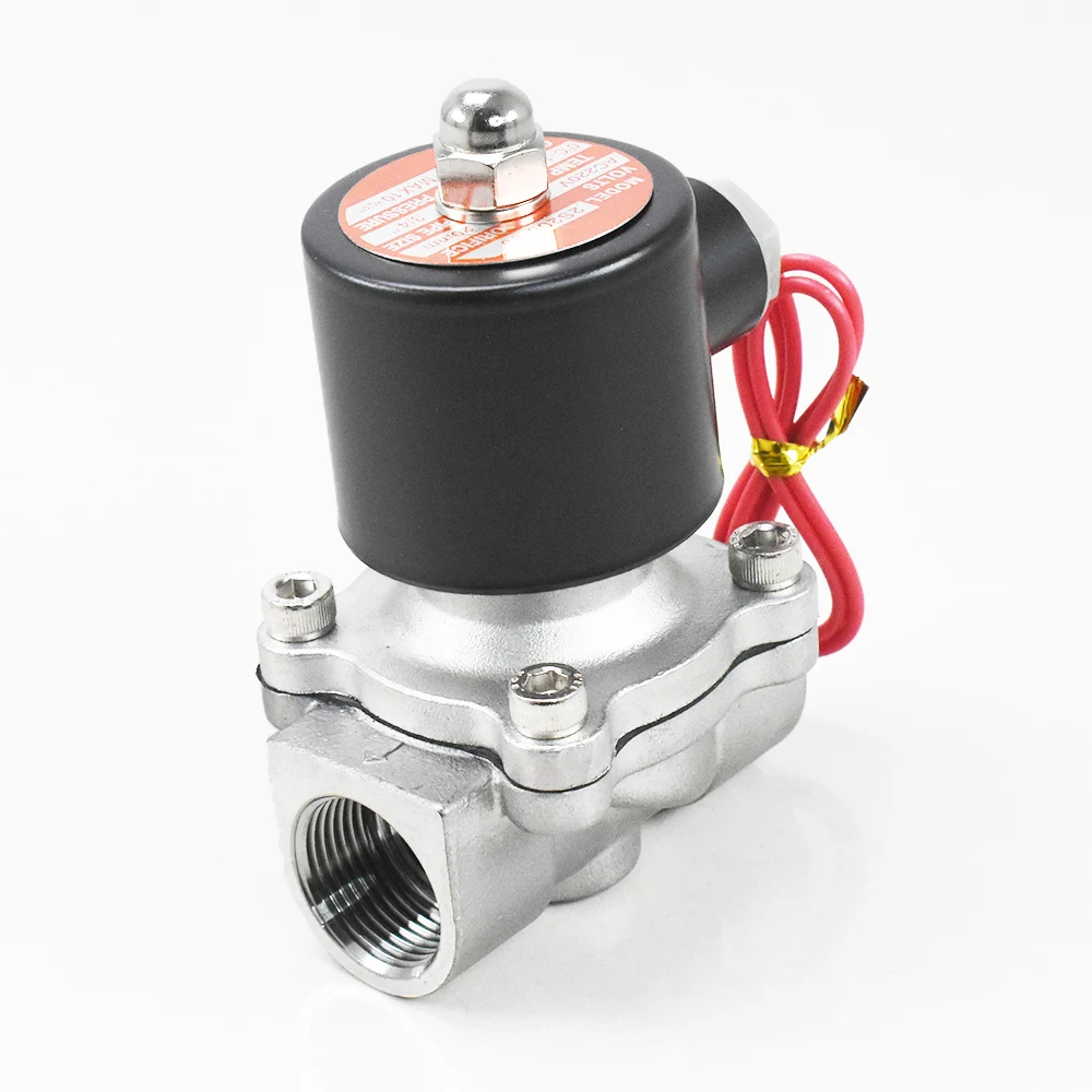 2S200-20 DC24V 12V  AC220V 110V Normally Close SS304 Stainless Steel Automatic  Water Solenoid Valve 3/4 Inch
