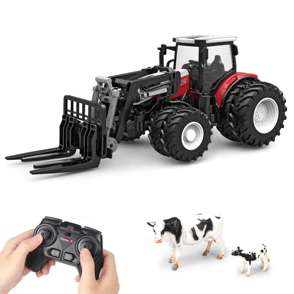 Оптовая продажа из Китая 1/24 весы RC сельскохозяйственная вилка грузовик 2 4 ГГц 6 дюймов 6633B трактор с дистанционным управлением машина игрушки для детей подарки