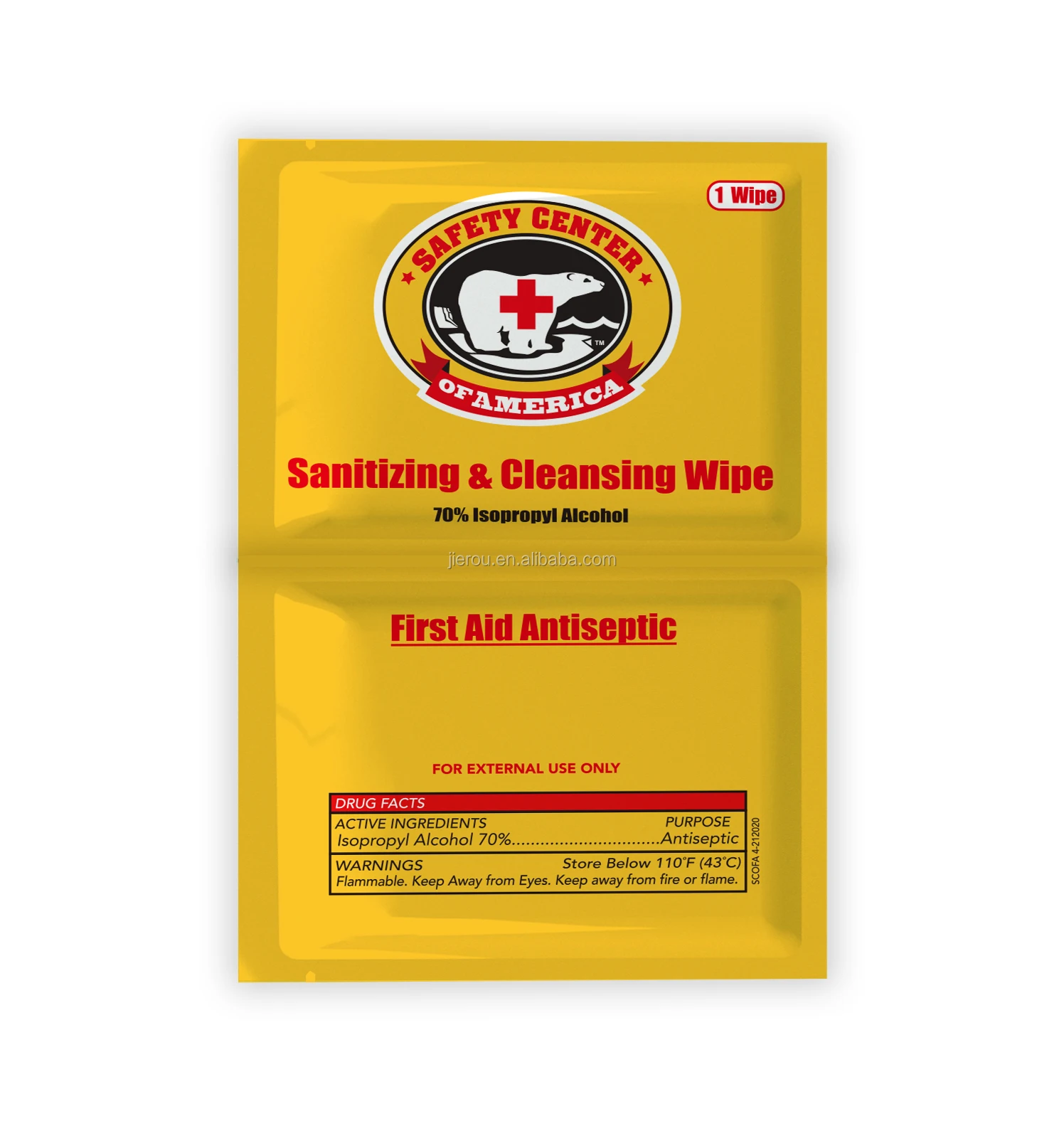 Individually Wrapped Customized Antibacterial Wet Tissue Wipes