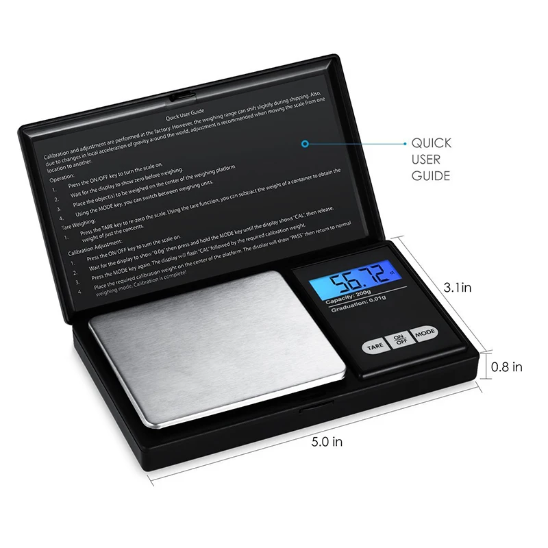 changxie pocket high accuracy 0.1g gram 0.01g pocket digital jewelry small weigh scale