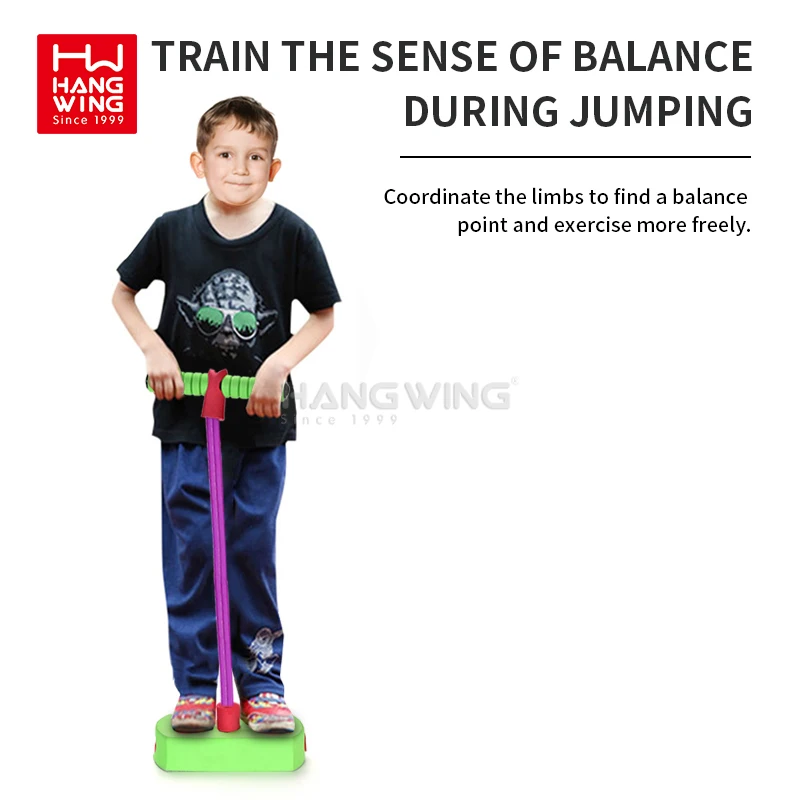 HW Kids Outdoor Sports Set Pogo Jumpers Foam Exercise Classical Toys Frog Jump Growing Bounce Stick