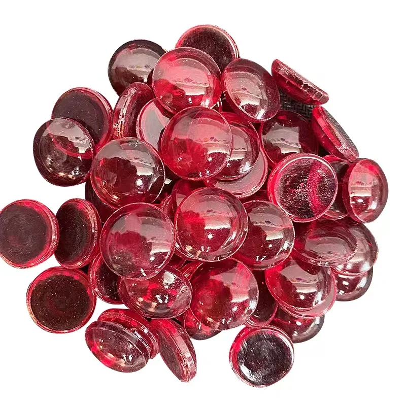WANDIOR Wholesale 15mm 18mm Round Flat Decorative Stained Glass Beads For Lamp Work