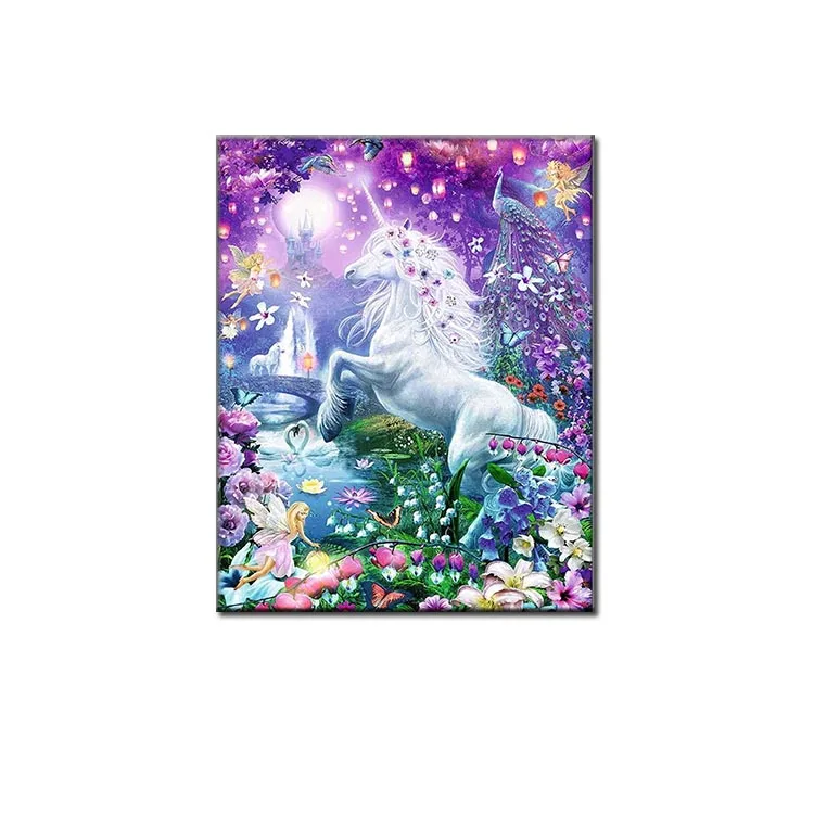 Unicorn diamond painting fantasy home wall decoration Unicorn hanging painting DIY  5D diamond painting tool accessories