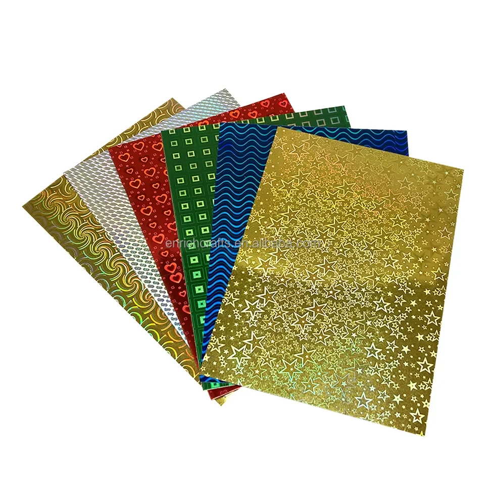 Hot best selling metallic paper holographic A4 cardstock mirror foil metallic cardboard paper