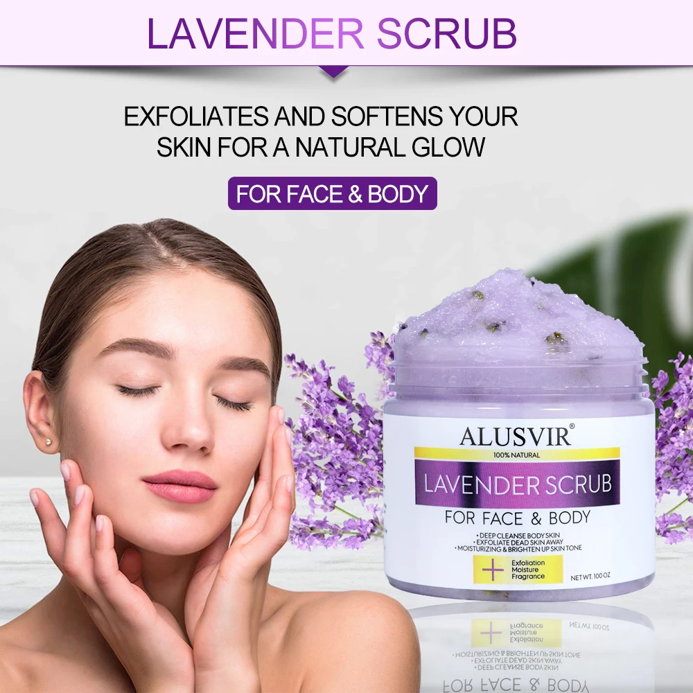 In Stock Natural Body Exfoliator Care Exfoliating Skin Whitening Scrub Lavender Rose Coffee Turmeric Bath KP Body Scrub Products