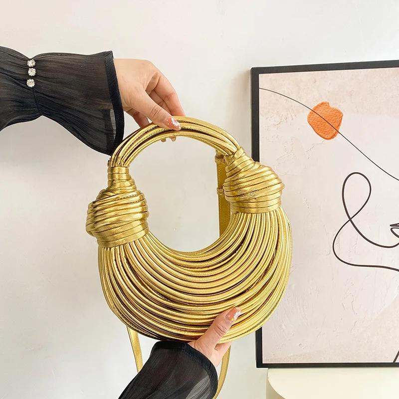 New Fashion Knotted Handbags 2025 Designer Bags Girls Hot Sell Shoulder Purses Females Popular Luxury Hand Bags for Young Ladies