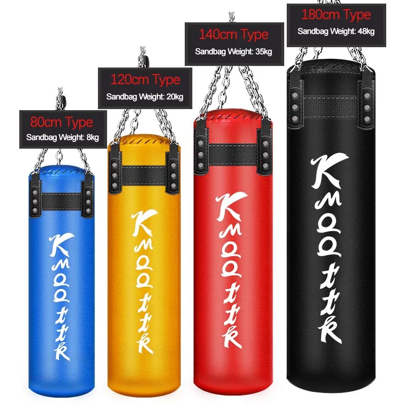 Custom Private Label PU Leather Boxing Training Sandbag Empty-Heavy Professional Punching Bag