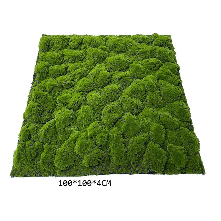 Natural Touch Lawn Plant Wall Artificial Stone Moss 100CM Artificial Outdoor Green Grass FOR Home Wedding Decoration