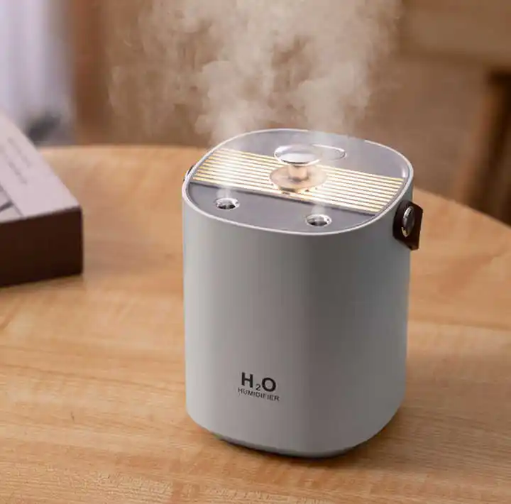 2023 new design 1.2L carrying handle double spray H2O Humidifier USB rechargeable Fashion Air Humidifiers