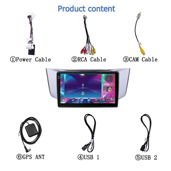 Android 13 Car Video Player 8 core 4+64gb For Lexus RX300 RX330 RX350 2003-2010 Car GPS Navigation 4g lte