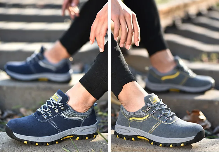 
unisex fashionable industrial work lightweight leather shoes steel toe cap brand safety shoes for men 
