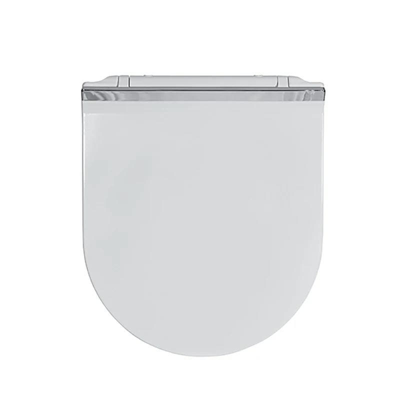 D slim shape soft close bathroom sanitary duroplast ceramic Mirrored Chrome Decor luxury wc toilet seat cover plate