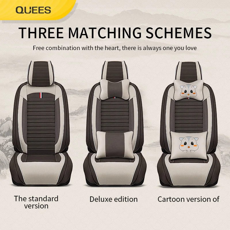 Quees China universal use high back water proof fabric seat covers car seats cover