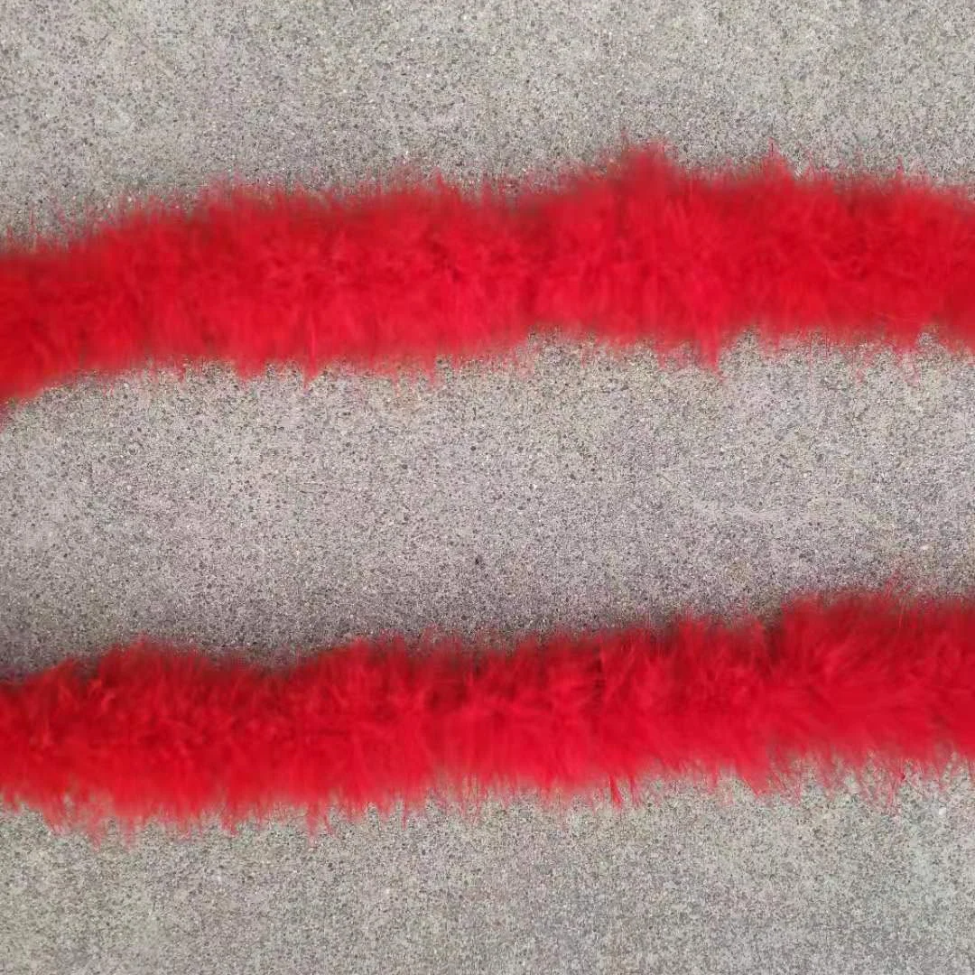Wholesale Dyed fluffy Turkey flat Marabou ruff feather Boa