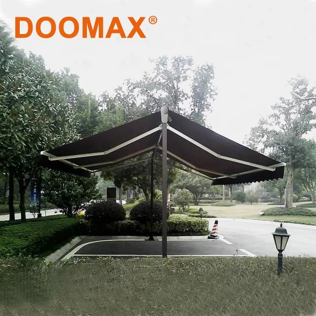 Balcony Retractable Awning #DX510 Free Standing Double Sides Sun Shade and Rain Shelter