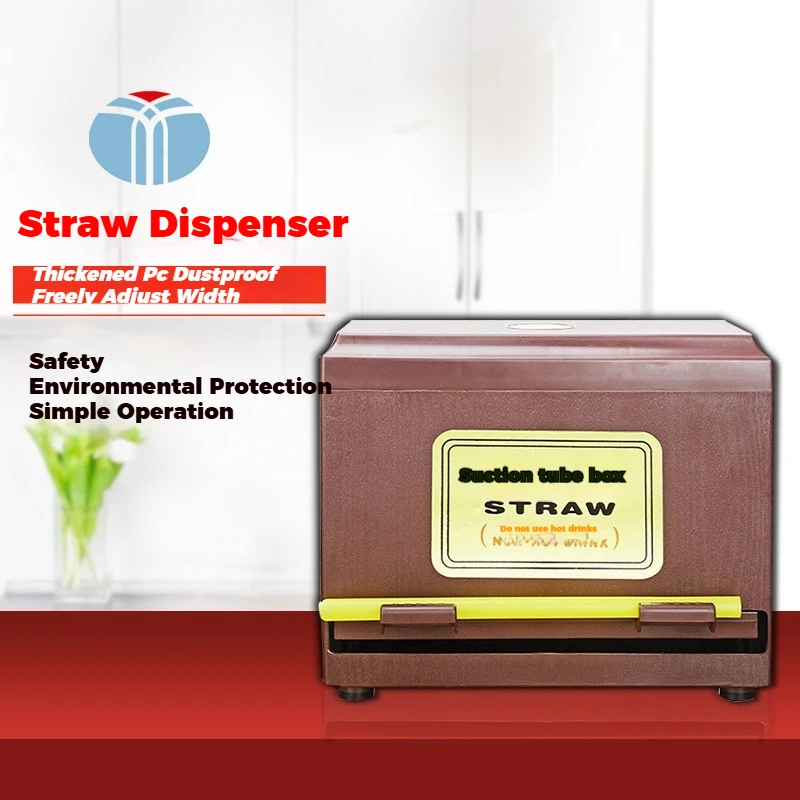 2024 High-Sale Durable PVC Single-Sided Automatic Straw Dispenser Best Seller for Hotel & Restaurant Table Top Supplies