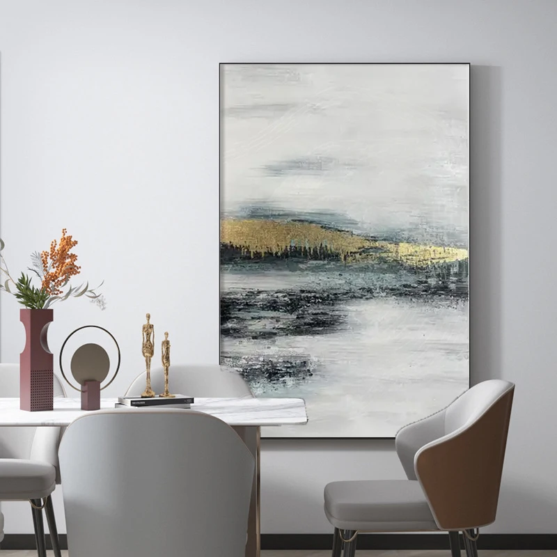 Home Decor Large 3D Hand Paintings Abstract Canvas Wall Art Gold Foil Oil Painting Hand Painted Textured Art