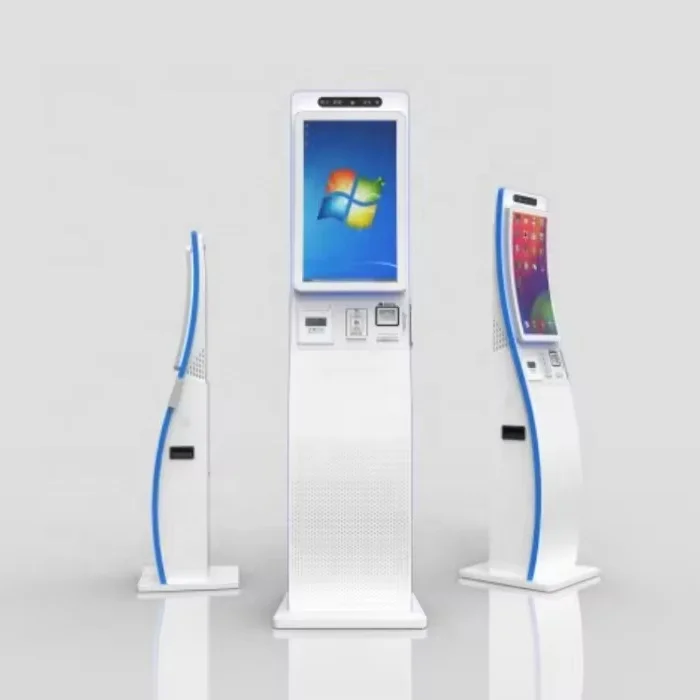 15.6 21.5 32 inch Floor Standing Touch Screen PC Self-Ordering Payment Kiosk Interactive Self Service Android POS Printer Kiosk